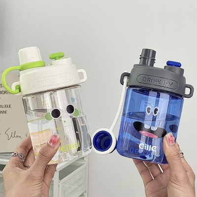 Klantenlogo Waterfles Schattige uitdrukking Sap stro beker met hoge esthetische waarde