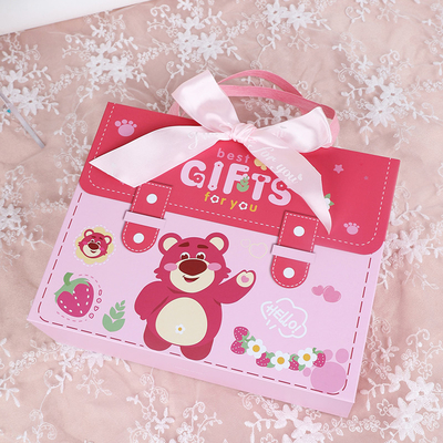 Cartoon aardbeienbeer baby Kinderen hand souvenir set gepersonaliseerd met uw logo