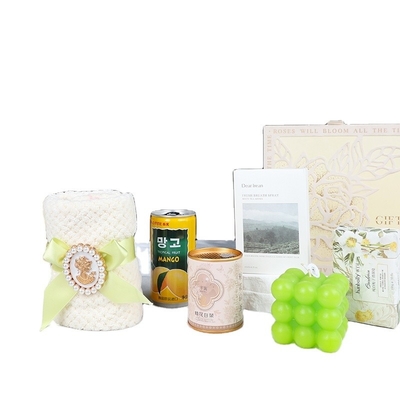 Aanpasbare bamboe schaduw schudden rode koffer hand souvenir set voor zakelijk cadeau geven