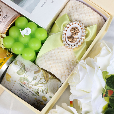 Aanpasbare bamboe schaduw schudden rode koffer hand souvenir set voor zakelijk cadeau geven