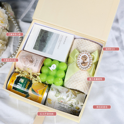 Aanpasbare bamboe schaduw schudden rode koffer hand souvenir set voor zakelijk cadeau geven