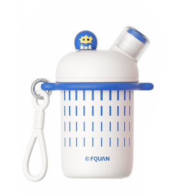 Silk Screen Printing Creatieve Cartoon Cool Double Drink Cup Handheld Crossbody Warm Cup