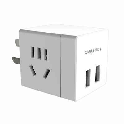 Kleine draadloze stopcontact met 2 gaten en 2 USB-poorten