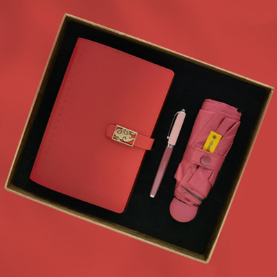 -Chic zakelijk cadeautje notitieboek handtekening pen zonnige paraplu voor zakelijke prikkels
