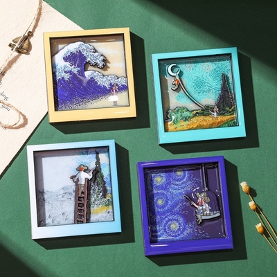Doelstelling Landbouwmarkt Schattige Van Gogh Schilderkoelkast Sticker met magneet