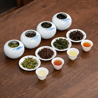 Longjing Jin Junmei Tieguanyin en Zhengshan Kleine soorten thee cadeaubon voor klanten