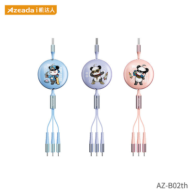 Space Bear 1 tot 3 snel oplaadbare telescopische kabel compatibel met verschillende merken