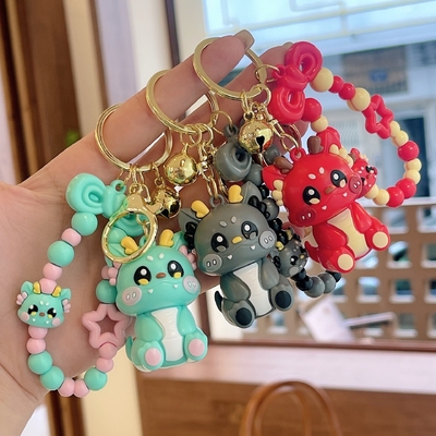 3.5cm*5cm PVC Dragon Keychain schattig klein cadeau voor rugzak hangende ketting inbegrepen