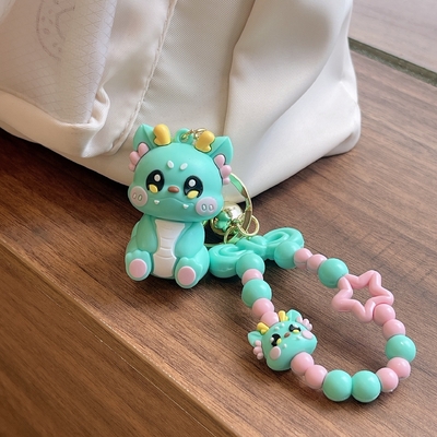 3.5cm*5cm PVC Dragon Keychain schattig klein cadeau voor rugzak hangende ketting inbegrepen