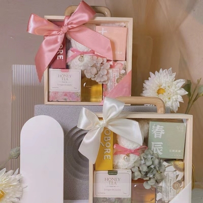 Alumni Relations/Class Reunions Acryl transparante draagbare houten doos voor cadeautsack