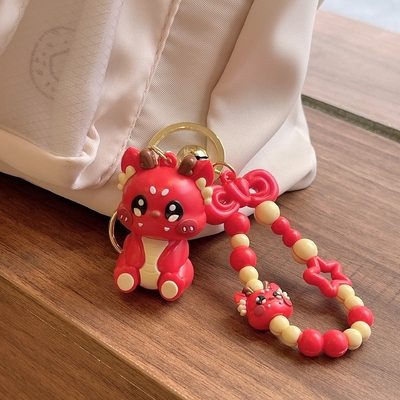 3.5cm*5cm PVC Dragon Keychain schattig klein cadeau voor rugzak hangende ketting inbegrepen
