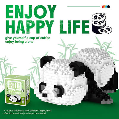 -Chic Panda bouwsteen Kleine korrels Samengesteld Plastic speelgoed 1 Kleurgraphics Printing
