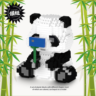 -Chic Panda bouwsteen Kleine korrels Samengesteld Plastic speelgoed 1 Kleurgraphics Printing