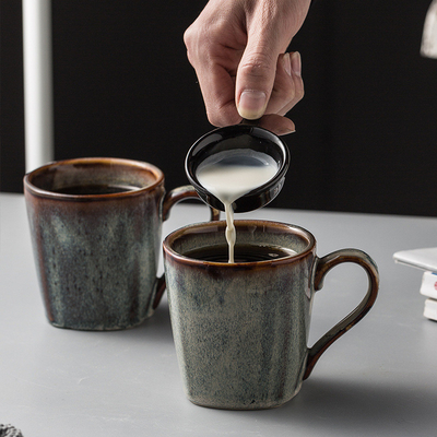 Vadersdag Retro Oven Transformatie Handgeschilderde Keramische Koffiekop voor kantoorcadeau