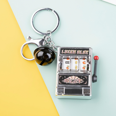 Thanksgiving Rotary Mini Fruit Machine Sleutelhanger voor Creative Spelbare Digitale Loterij