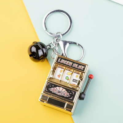 Thanksgiving Rotary Mini Fruit Machine Sleutelhanger voor Creative Spelbare Digitale Loterij