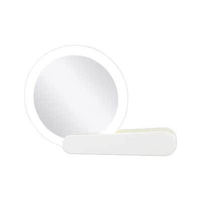 Een moeiteloze mooie draagbare opvouwbare handheld LED make-up spiegel met UV-printen