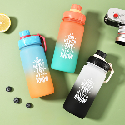 UV-printing Gradient Gefrosted Space Pot Plastic Sportwaterfles voor activiteiten
