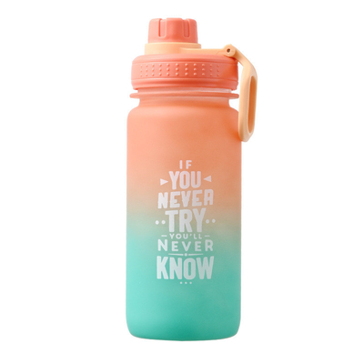 UV-printing Gradient Gefrosted Space Pot Plastic Sportwaterfles voor activiteiten
