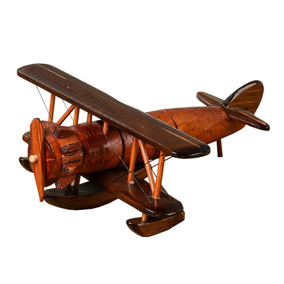 Silk Screen Printing Vintage houten vliegtuigmodel voor creatieve home desktop decoratie