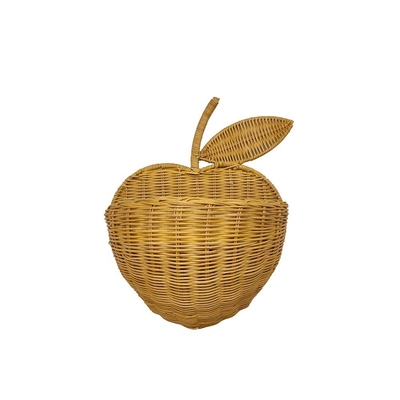 Zilkschermprinten Handgemaakte rotan geweven appelschuurmandje voor thuisorganisatie
