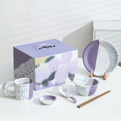 Officeproducten Romantisch Sterrenrivier Keramisch tafelgerei Geschenkset voor één persoon Hoog esthetisch ontwerp