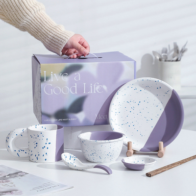 Officeproducten Romantisch Sterrenrivier Keramisch tafelgerei Geschenkset voor één persoon Hoog esthetisch ontwerp