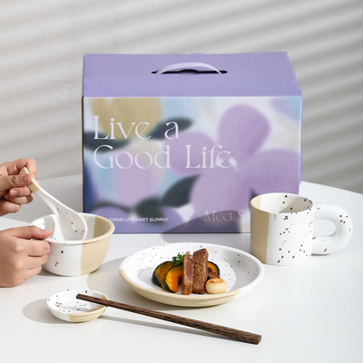 Officeproducten Romantisch Sterrenrivier Keramisch tafelgerei Geschenkset voor één persoon Hoog esthetisch ontwerp