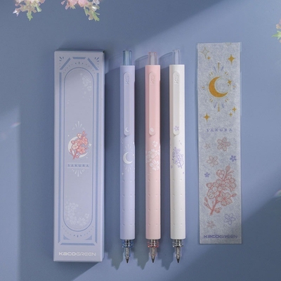 Hoog uiterlijk Landbouw Nacht aan de weg Sakura Neutrale Pen 3 Pakket voor kantoor Geschenk