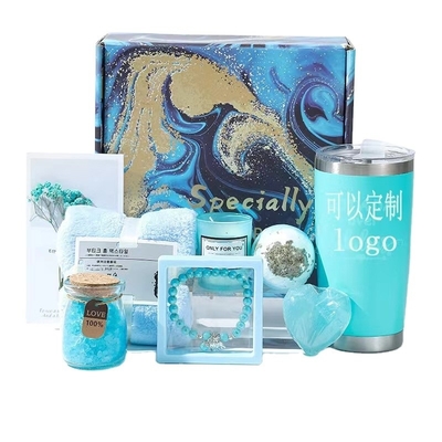 Silk Screen Printing Handheld Gift Set met aromatherapie kaars en zwem badbal
