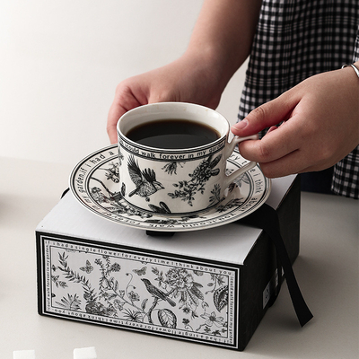 Xiao Xiangfeng Zwarte en Witte Koffiekop en Plaat Combo Perfect voor sport en games