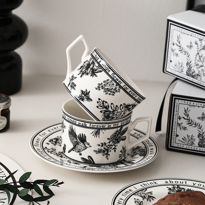 Xiao Xiangfeng Zwarte en Witte Koffiekop en Plaat Combo Perfect voor sport en games