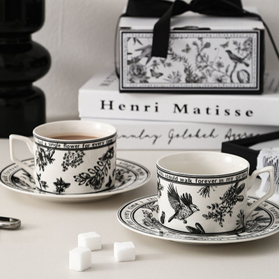 Xiao Xiangfeng Zwarte en Witte Koffiekop en Plaat Combo Perfect voor sport en games
