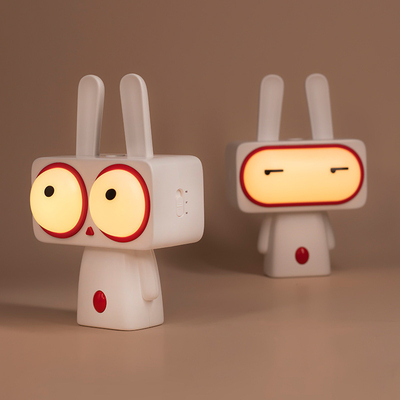 Bobi Rabbit Slaapende Nachtlicht Gepersonaliseerde Cartoon Desktop Light voor de dag van de April Fool