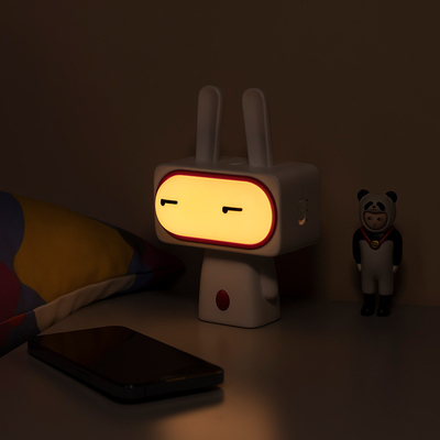 Bobi Rabbit Slaapende Nachtlicht Gepersonaliseerde Cartoon Desktop Light voor de dag van de April Fool