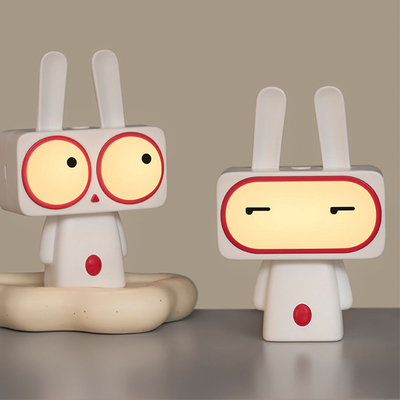 Bobi Rabbit Slaapende Nachtlicht Gepersonaliseerde Cartoon Desktop Light voor de dag van de April Fool