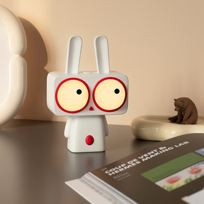 Bobi Rabbit Slaapende Nachtlicht Gepersonaliseerde Cartoon Desktop Light voor de dag van de April Fool