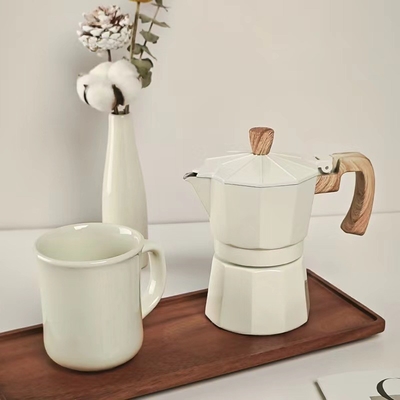 Silk Screen Printing Koffie cadeau doos met Mocha Pot Six Piece Set en Hand Grinder