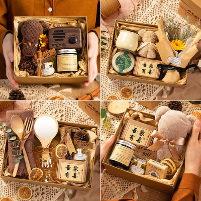 Forest Style Hand Gebaar Gift Box Set Nieuwheid geschenken voor bruidsmeisjes en bruidegom