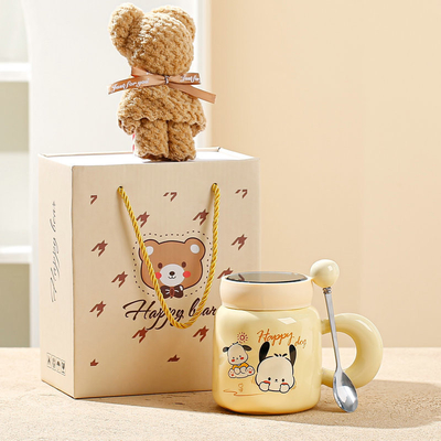 Silk Screen Printed Mug Set Keramische kleurrijke grafische ontwerpen Perfect voor elke gelegenheid