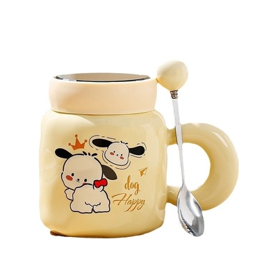 Silk Screen Printed Mug Set Keramische kleurrijke grafische ontwerpen Perfect voor elke gelegenheid