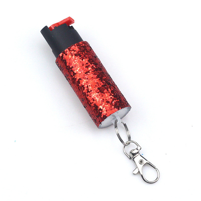 Zelfverdediging sleutelketting met modieuze doek hanger en munt houder