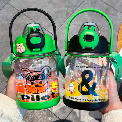 Nieuwheid Geschenken Kleurenprinten Graphics voor waarde Plastic Grote capaciteit bekers Draagbaar