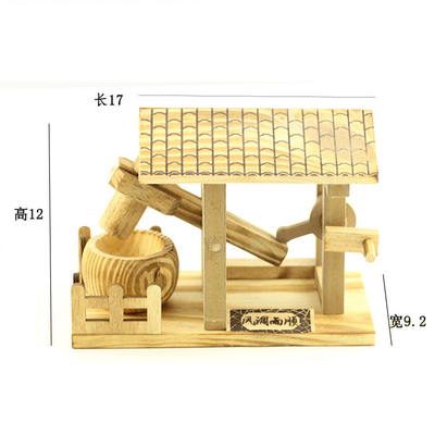 Desktop Handwerk ornamenten Houten kleine waterhamer model voor de landbouw-industrie