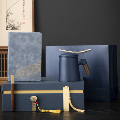 Corporate jaarlijkse vergadering cadeautjes Custom Messing Bookmark Gift Box Set voor Eind notebooks