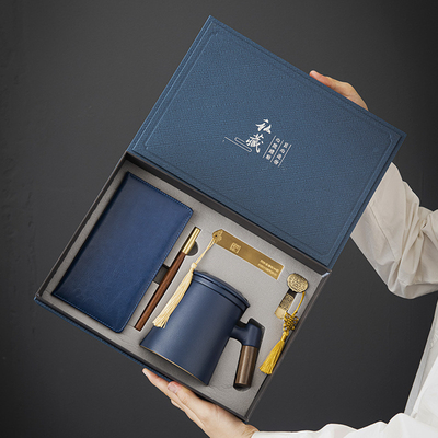 Corporate jaarlijkse vergadering cadeautjes Custom Messing Bookmark Gift Box Set voor Eind notebooks