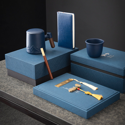Corporate jaarlijkse vergadering cadeautjes Custom Messing Bookmark Gift Box Set voor Eind notebooks