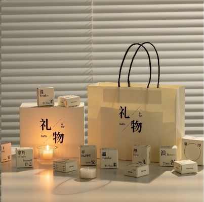 Reisbureau gerichte witte aromatherapie kaars cadeaubon mini kaarsen voor binnen