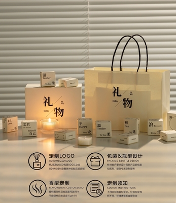 Reisbureau gerichte witte aromatherapie kaars cadeaubon mini kaarsen voor binnen