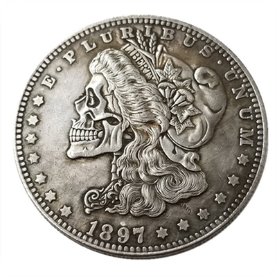 1897 Hoofd Zilveren Munt Morgan Munt Herdenkingsmunt Metalen ambachten Liefdesthema